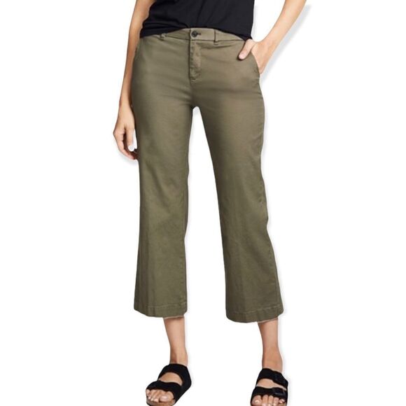 ATM Cropped Boyfriend Pant in Faded Sage - Picture 1 of 13